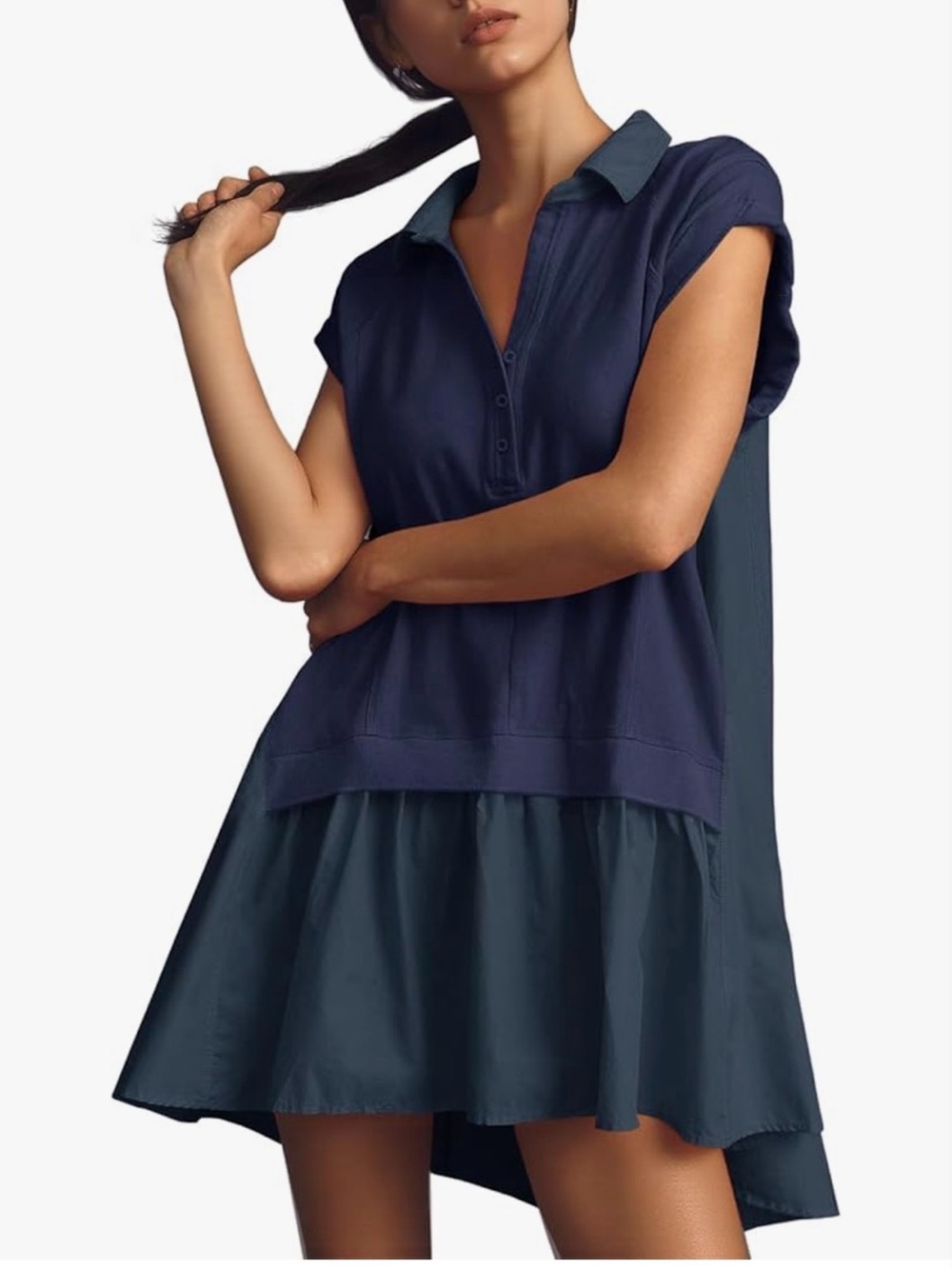 Free People Inspired Sleeveless Layered Polo Dresses (2) - Picture 2 of 5